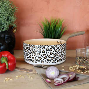 Casserole en aluminium 18cm léopard - tous feux  LEOPARD