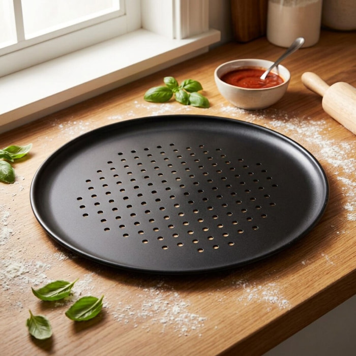 Plaque à pizza à fond perforé 32 cm Zenker Spécial Countries