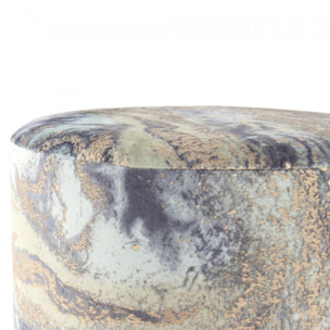 Tabouret semi artisanal motif floral SAGI