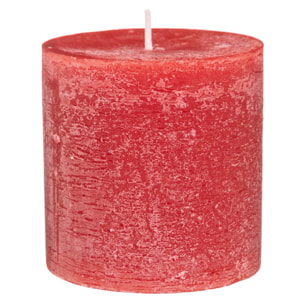 Bougie rustique rouge 220g