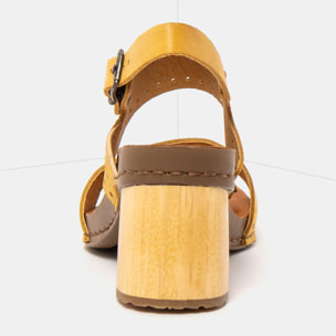 Sandalias con tacón 1864 ROMA YELLOW/ I WISH color Yellow