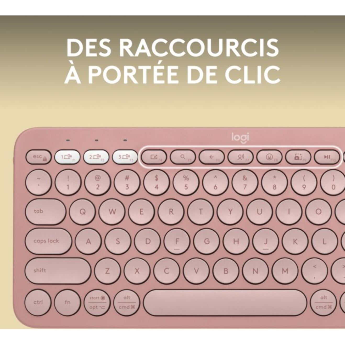 Clavier sans fil LOGITECH Pebble 2 K380s Rose