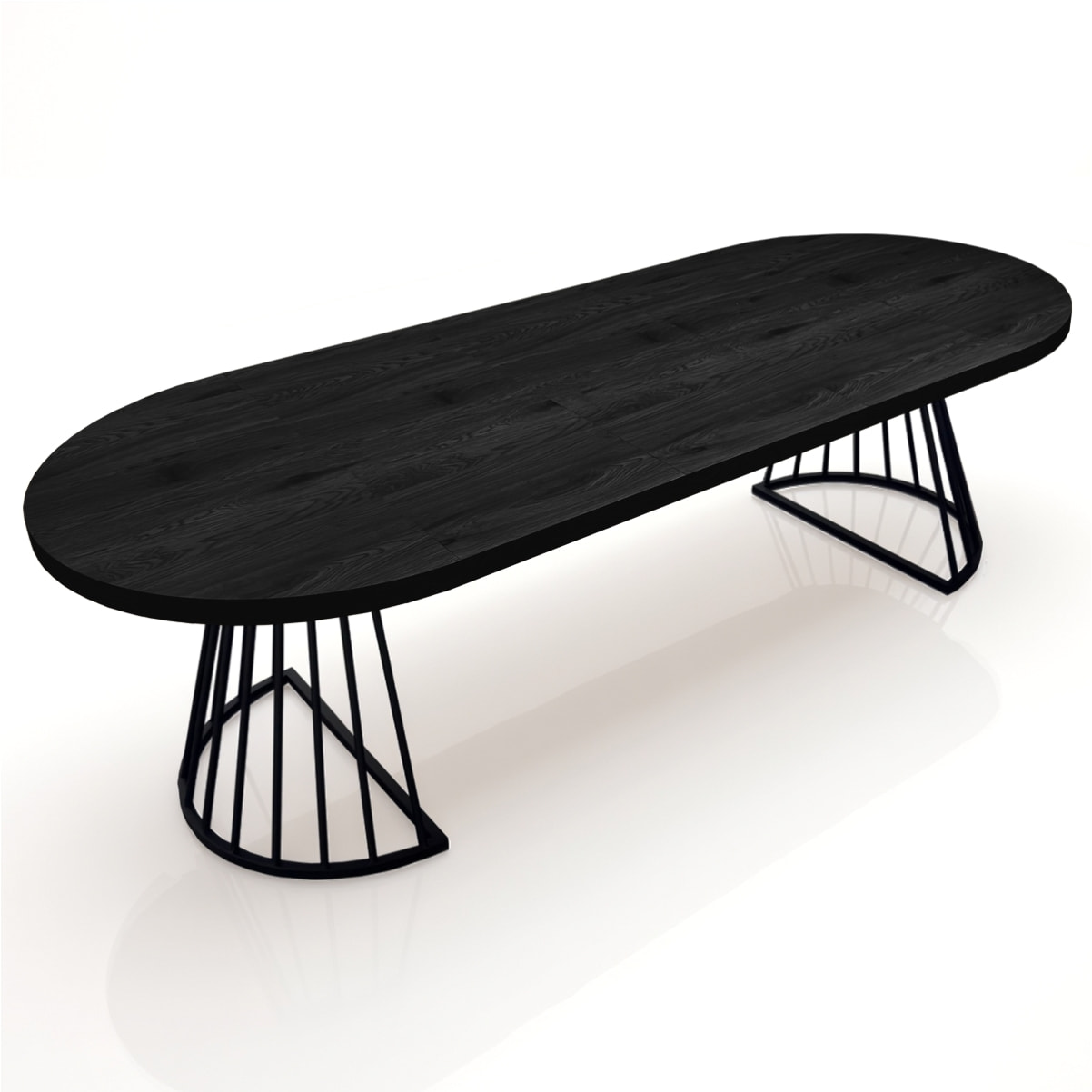 Table à manger ronde extensible Tomasucci FEAR, en MDF finition bois noir, 110 × 110 × 76,5 cm