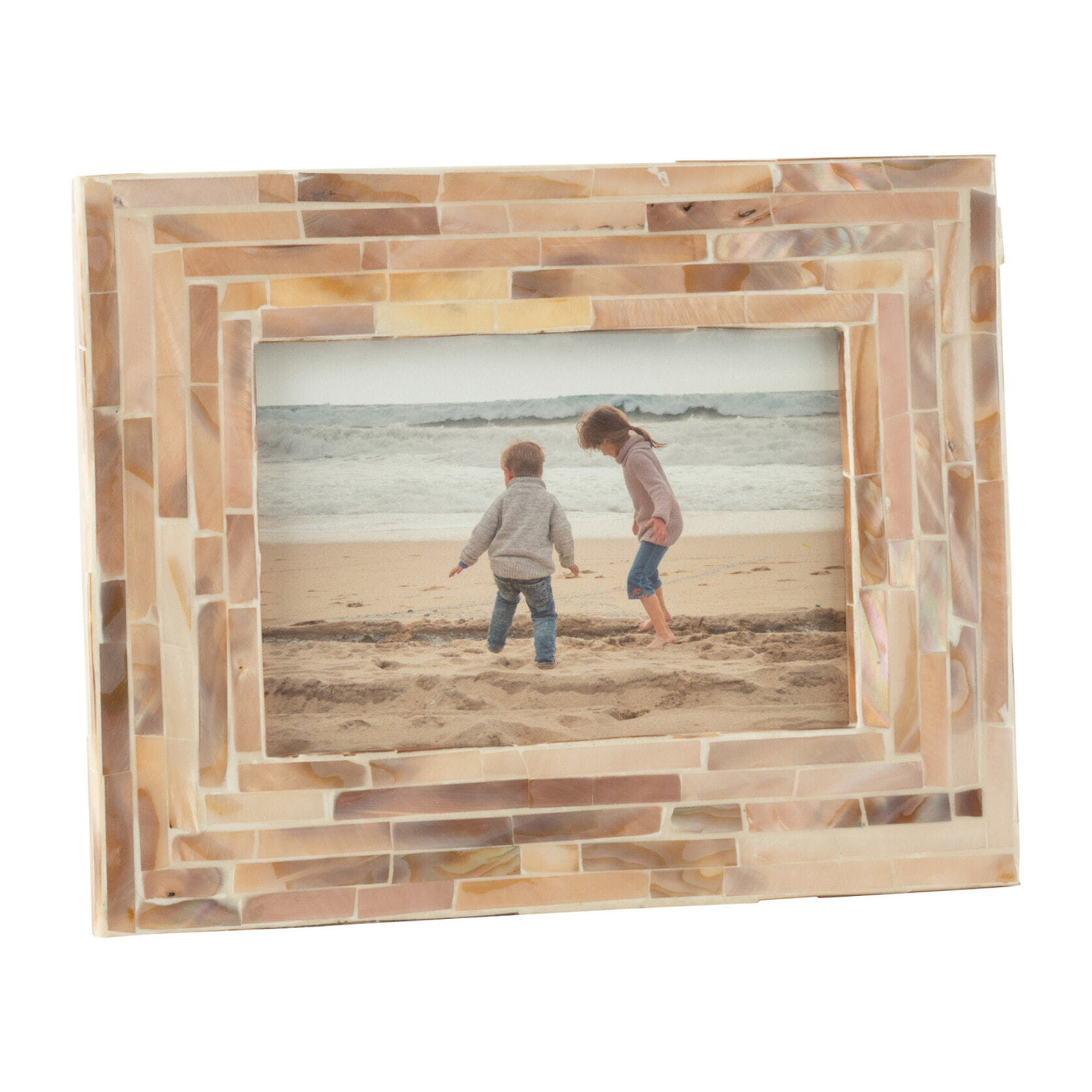 Cadre photo J-Line - cadre photo Nuye - coquillages - beige