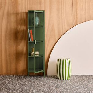 Buffet de rangement acier et verre trempé 1 porte 160cm ARKANSAS