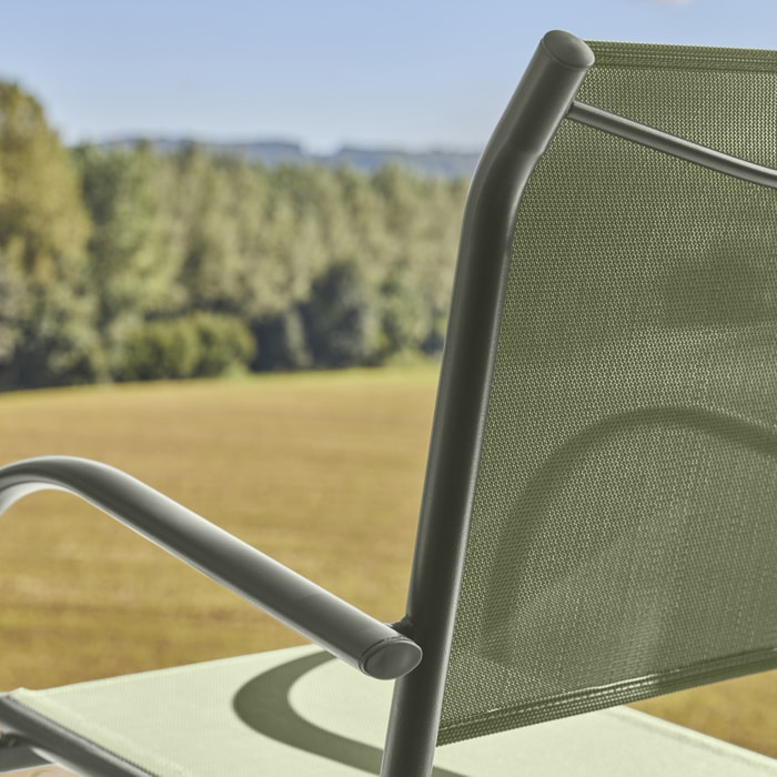 Fauteuil de jardin aluminium (lot de 2) AMARA