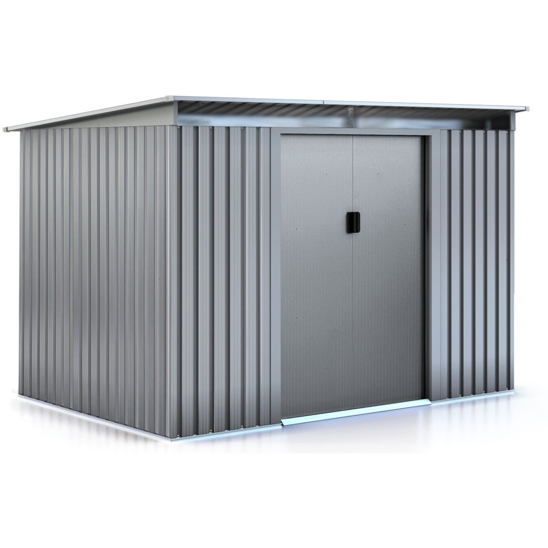 Abri de jardin métal toit plat "Texas" - 4,72 m² - Gris