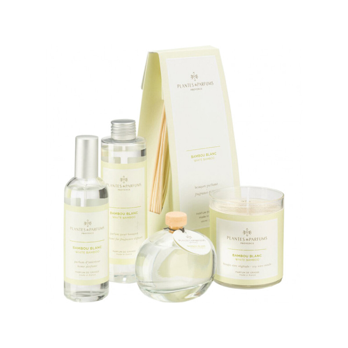 Diffuseur Plantes et Parfums de Provence® bambou blanc 100ml - BAMBOU BLANC 271