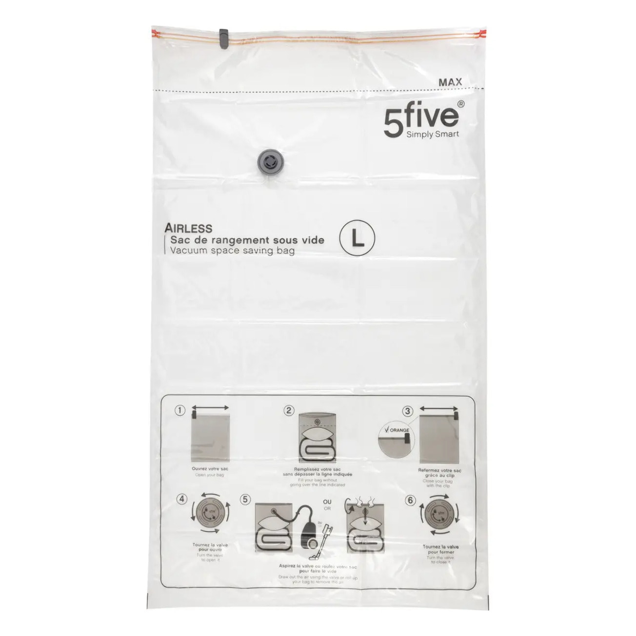 Lot de 4 sacs de rangement sous vide Airless
