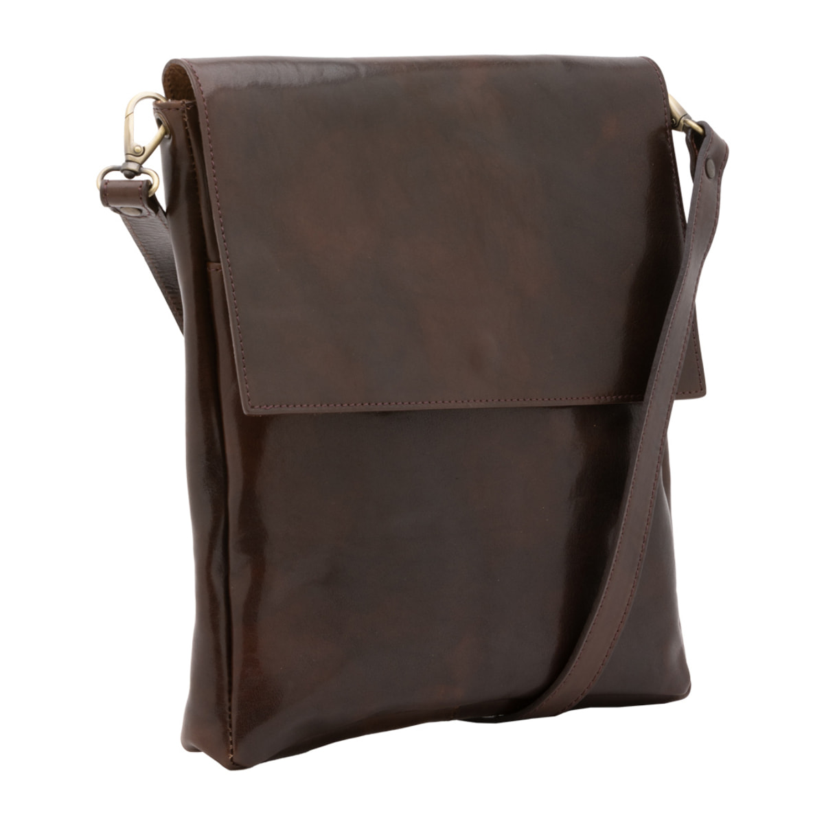 Borsa a tracolla  da uomo In Vera pelle Made in Italy 31x35x4 cm