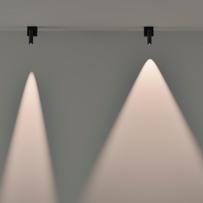 LEDS C4 Proyector Prolix Single 7.6 Blanco cálido - 2700K CRI 90 PHASE CUT Negro 217lm