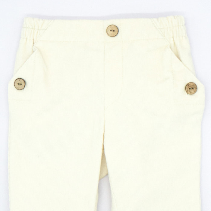 PANTALÓN PANA BLANCO