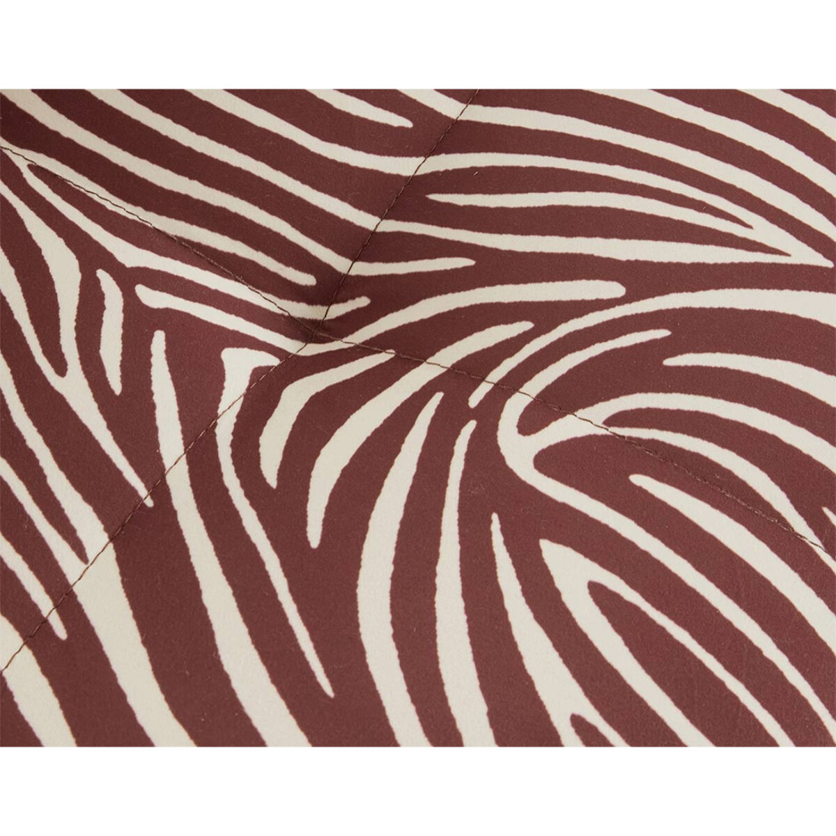 Rune - fauteuil zèbre en velours - Marron / Blanc