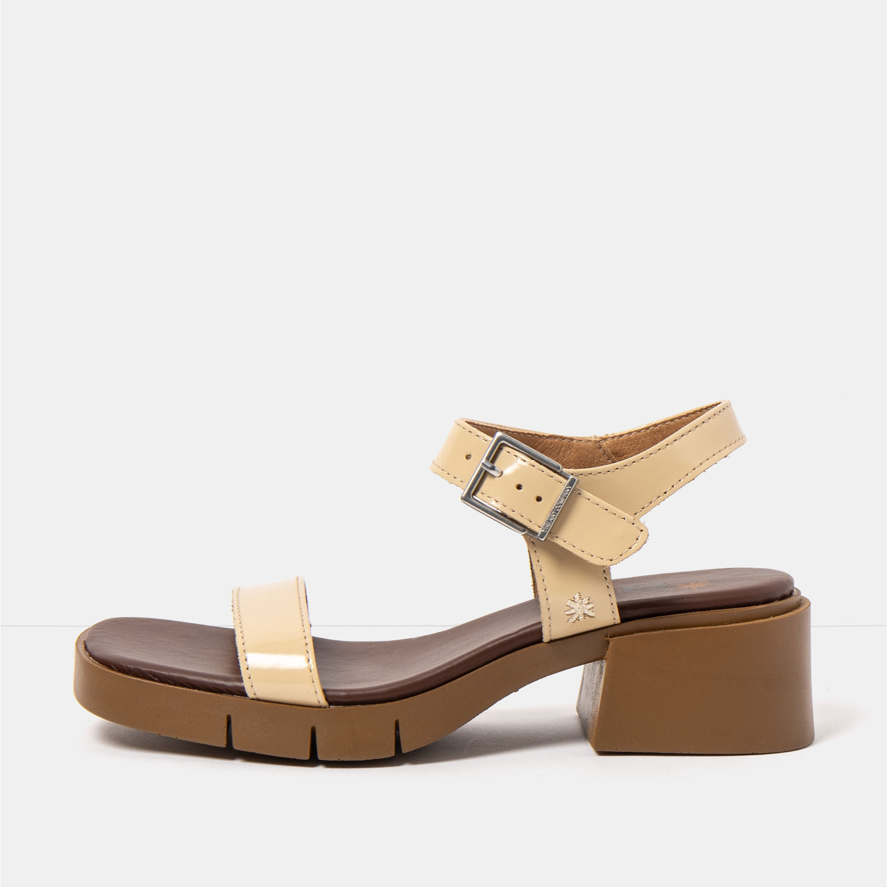 Sandalias con tacón 2060 NAPPA SHINNY CHAMPAGNE / VARSOVIA color Champagne