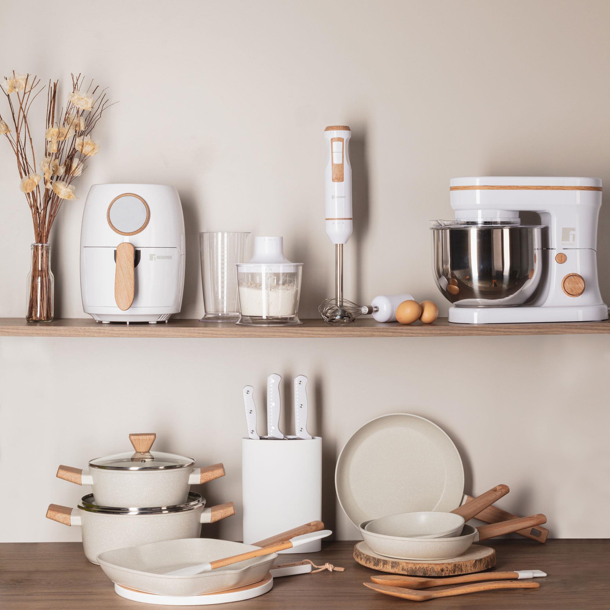 Wok de Ø28cm en aluminio forjado en color Blanco