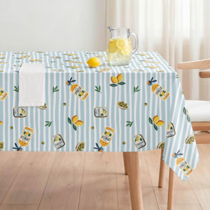 Nappe anti-taches LIMONCELLO BLEU - enduite