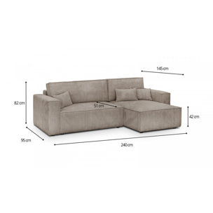 Canapé d'angle convertible 4 places - LIVIA