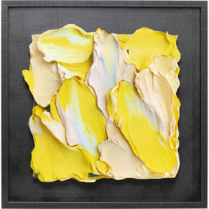 Tableau Frame Abstract In Box 80x80cm jaune Kare Design