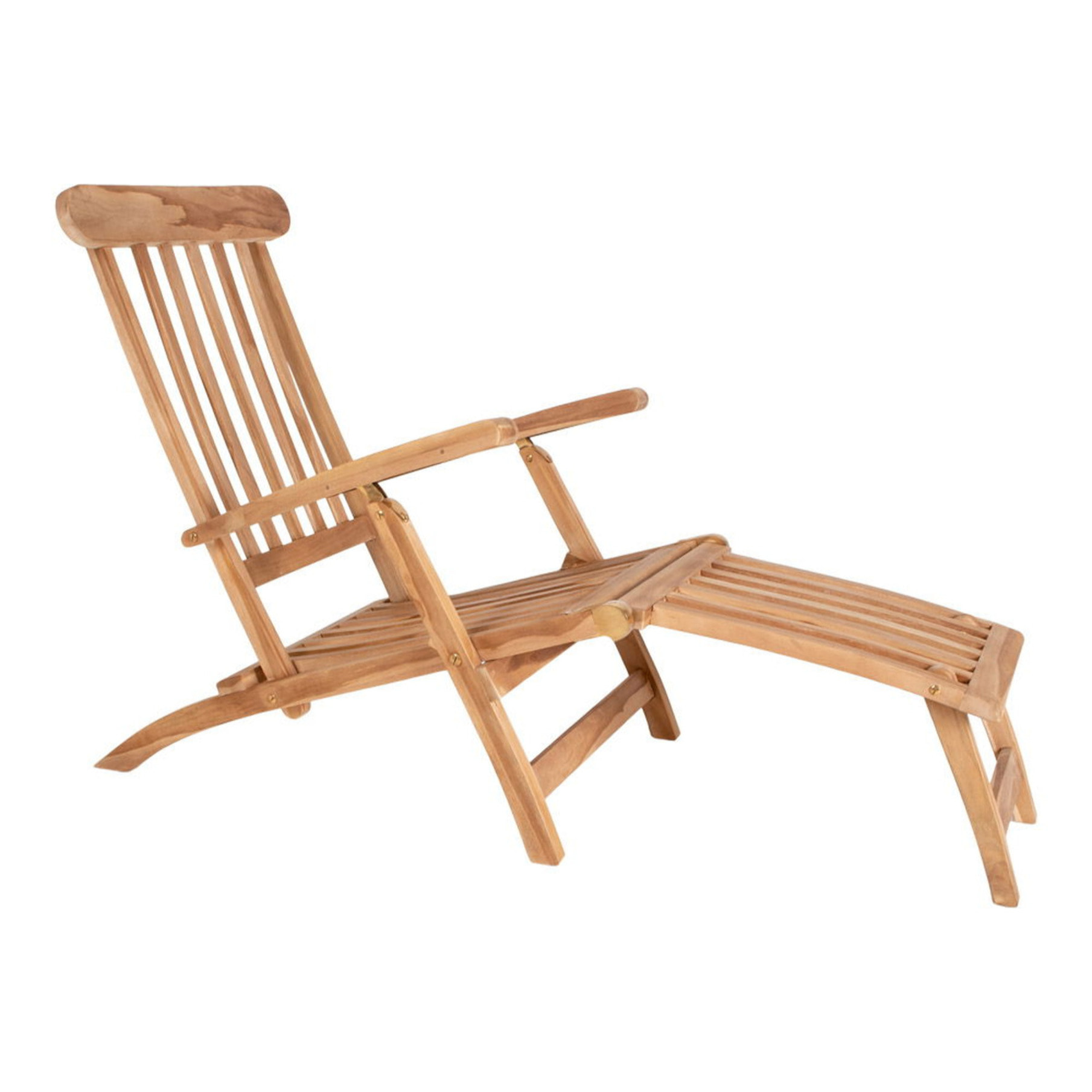 Sdraio da giardino Arrecife in teak naturale con schienale regolabile