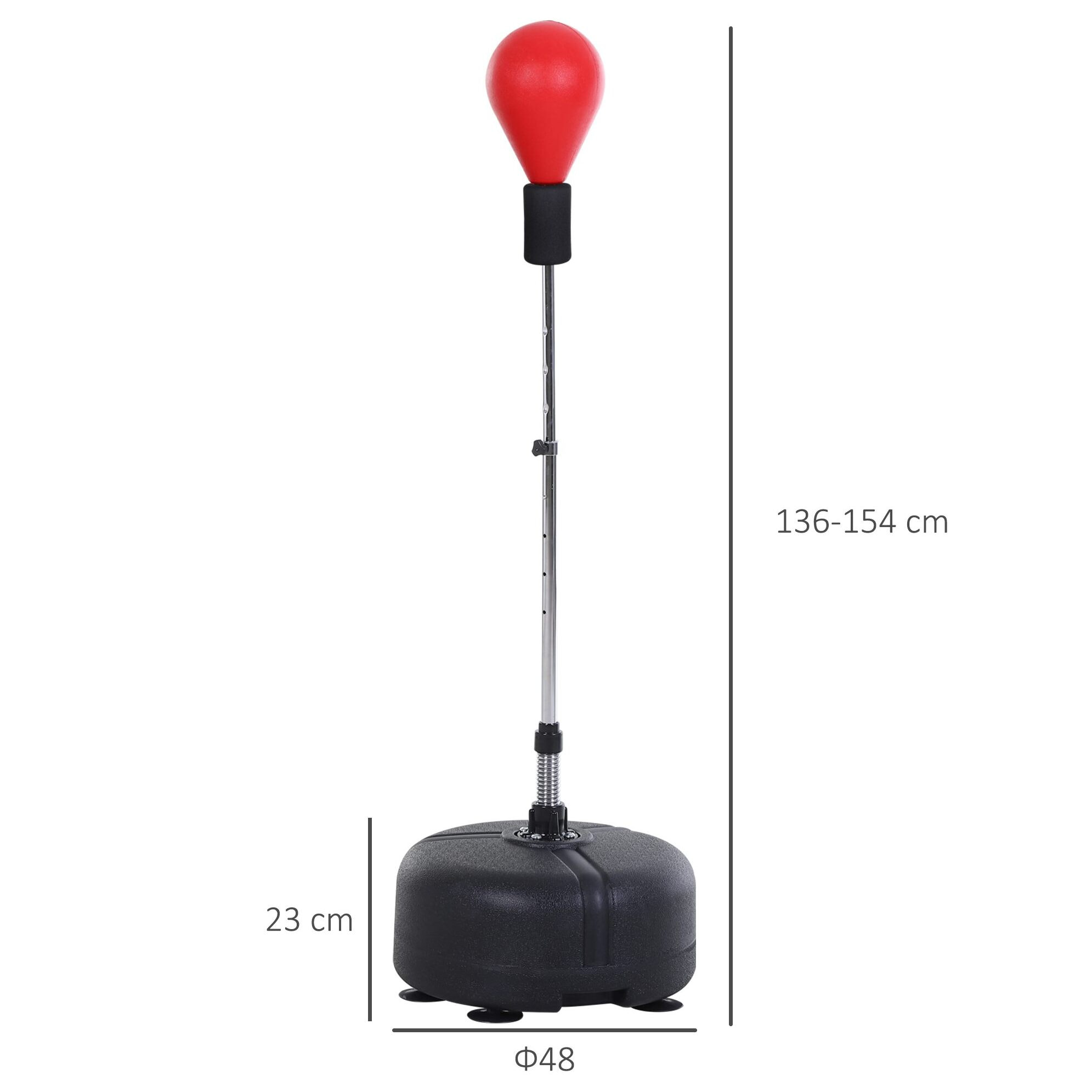 Pera de Boxeo con Soporte Acero PU PE Ã¤48x136-154 cm Rojo
