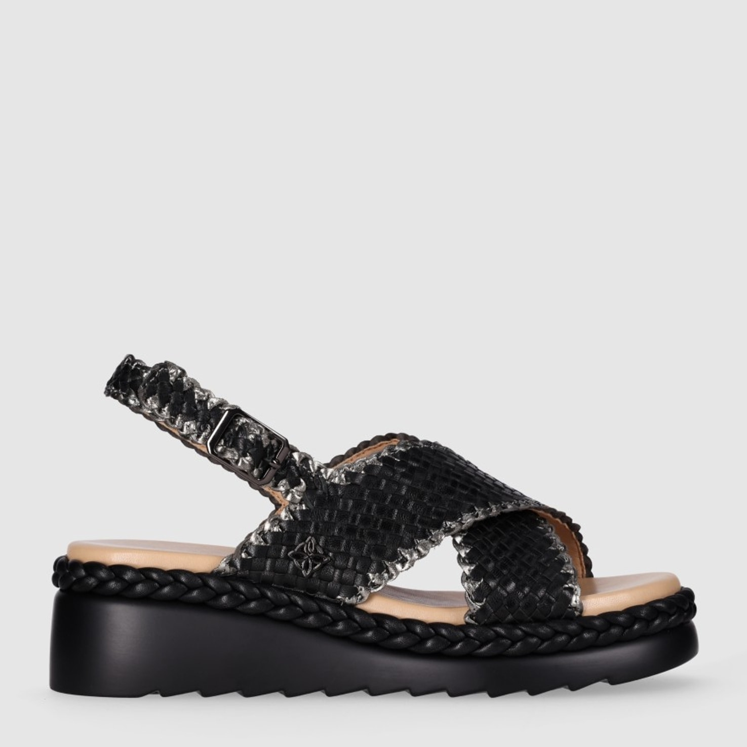 Sandalias de Piel - Negro - Tacón: 5 cm