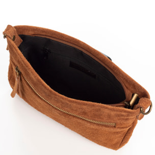 Arre bolso bandolera mujer. Piel auténtica Gamuza.