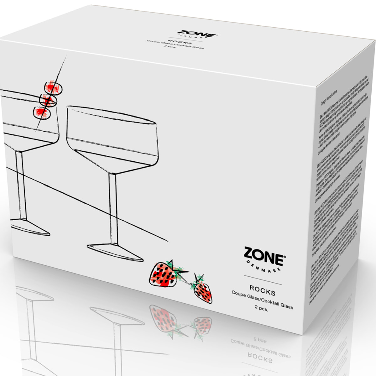 Set de 2 verres de coupe/cocktail Rocks 27 cl