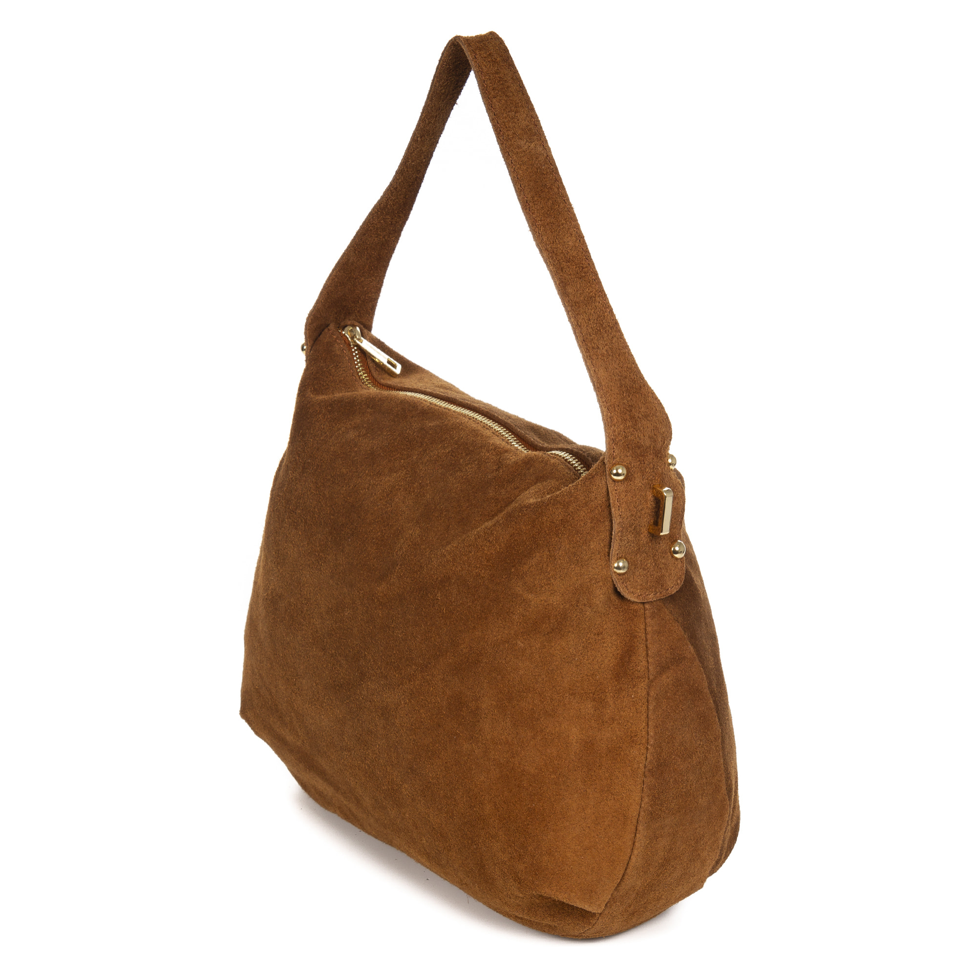 Acerenza Bolso de hombro Mujer.Piel auténtica Gamuza