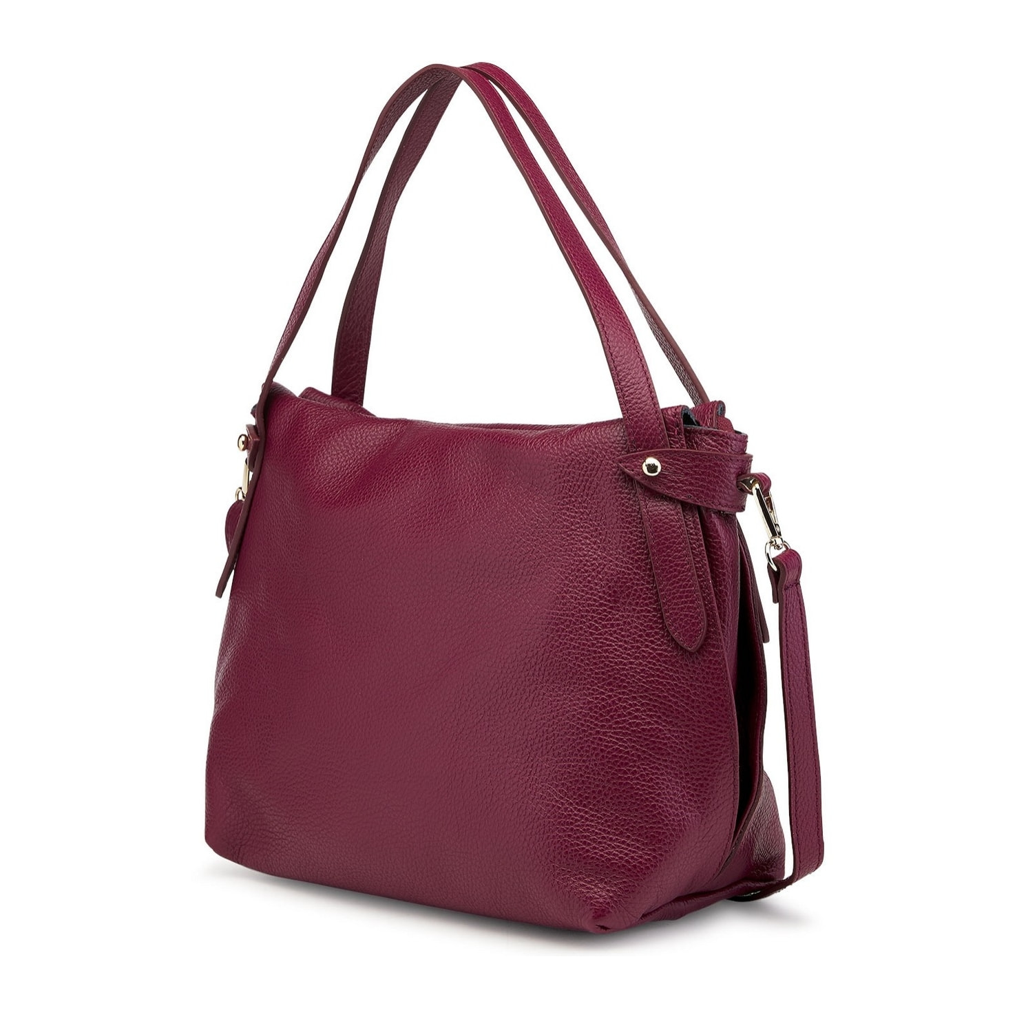 Borse Donna colore Bordeaux-in pelle Made in Italy 38x28x16cm