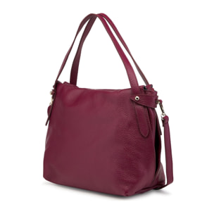 Borse Donna colore Bordeaux-in pelle Made in Italy 38x28x16cm