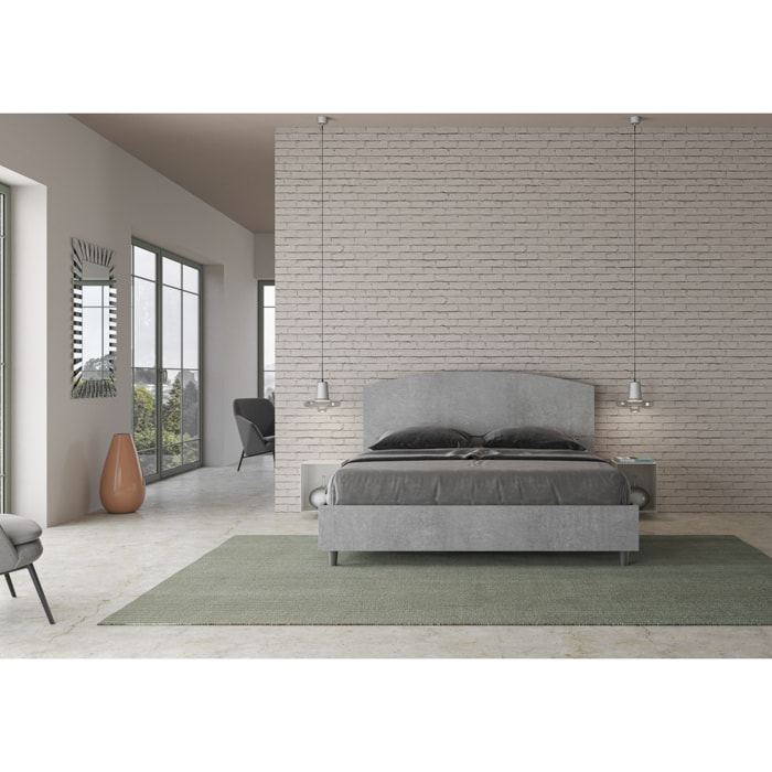 Lit coffre 160x200 gris béton Dora