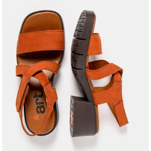 Sandalias con tacón 2062 NOBUCK DARK ORANGE / VARSOVIA color Dark orange