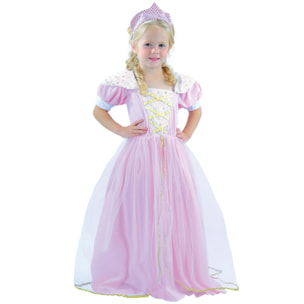 Abito Principessina Rosa Costume Carnevale Bambina