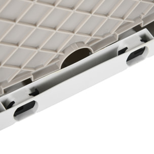 Carrito de la Compra Plegable Carrito para Supermercado con 2 Ruedas Longitud de Mango Ajustable Capacidad 32 Litros para Oficina Escuela Hogar 41,5x32,5x85 cm Blanco