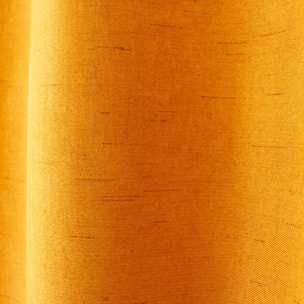 Rideau occultant uni et fileté - Jaune moutarde