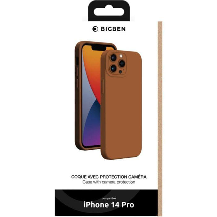 Coque BIGBEN CONNECTED iPhone 14 Pro full protection taupe