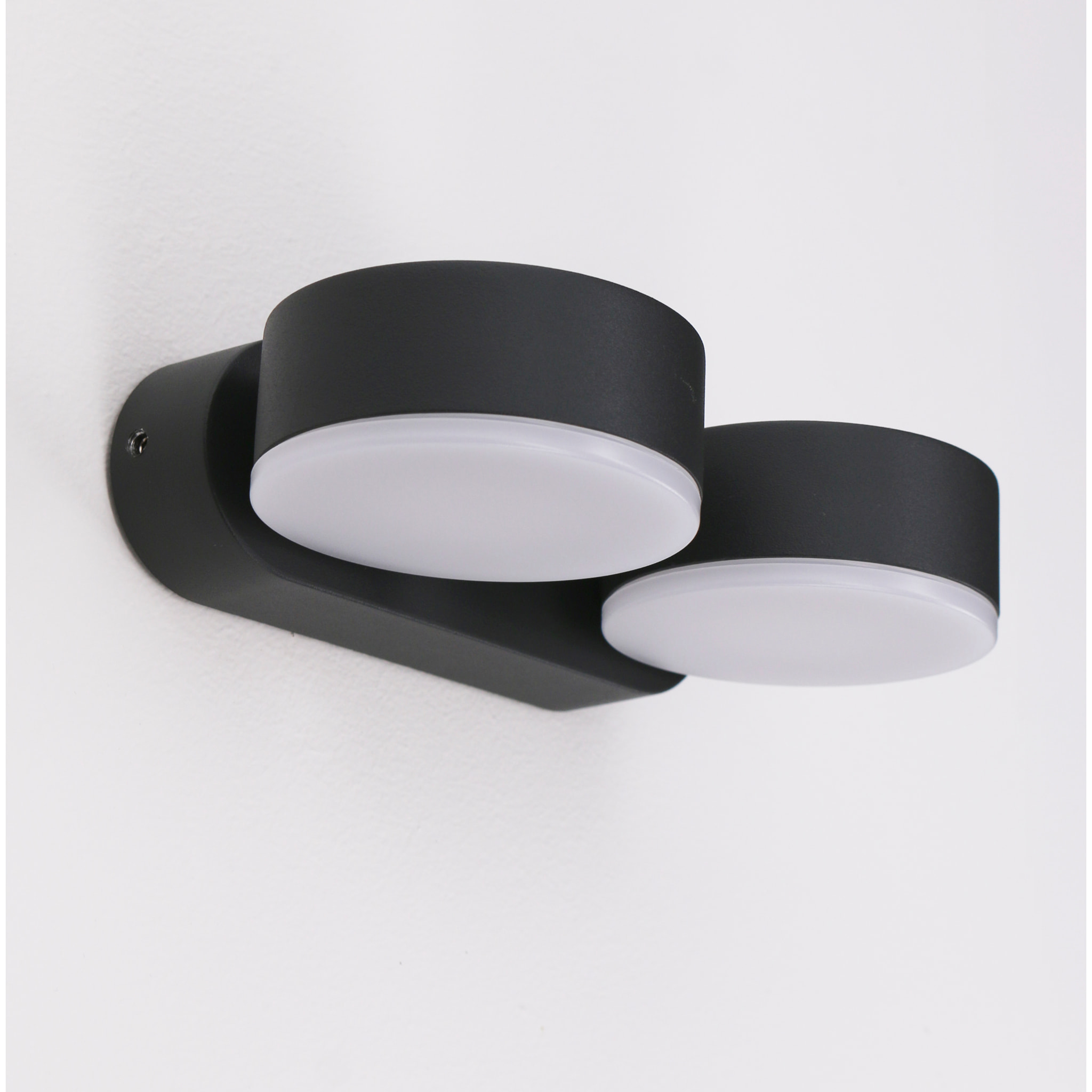 Forlight Aplique LED Pale 21W IP54 Blanco Neutro 4000K, Regulable ON-OFF, Acabado Gris Urbano