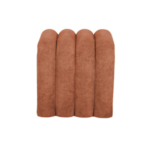 Set de 2 poufs contemporains en tissu orange