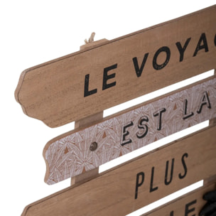 Déco murale "Cuba" bois 37x32cm