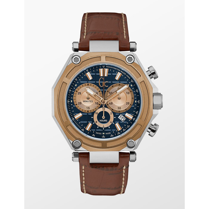 Reloj Gc X10005G7S Hombre Analogico Cuarzo con Correa de Cuero