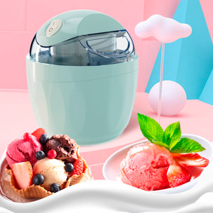 Mini heladera automática de 500ml, 9.5W, operación con un botón y entrada doble para líquidos.