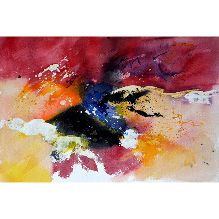 Tableau peint abstraite aquarelle Tableau plexiglas