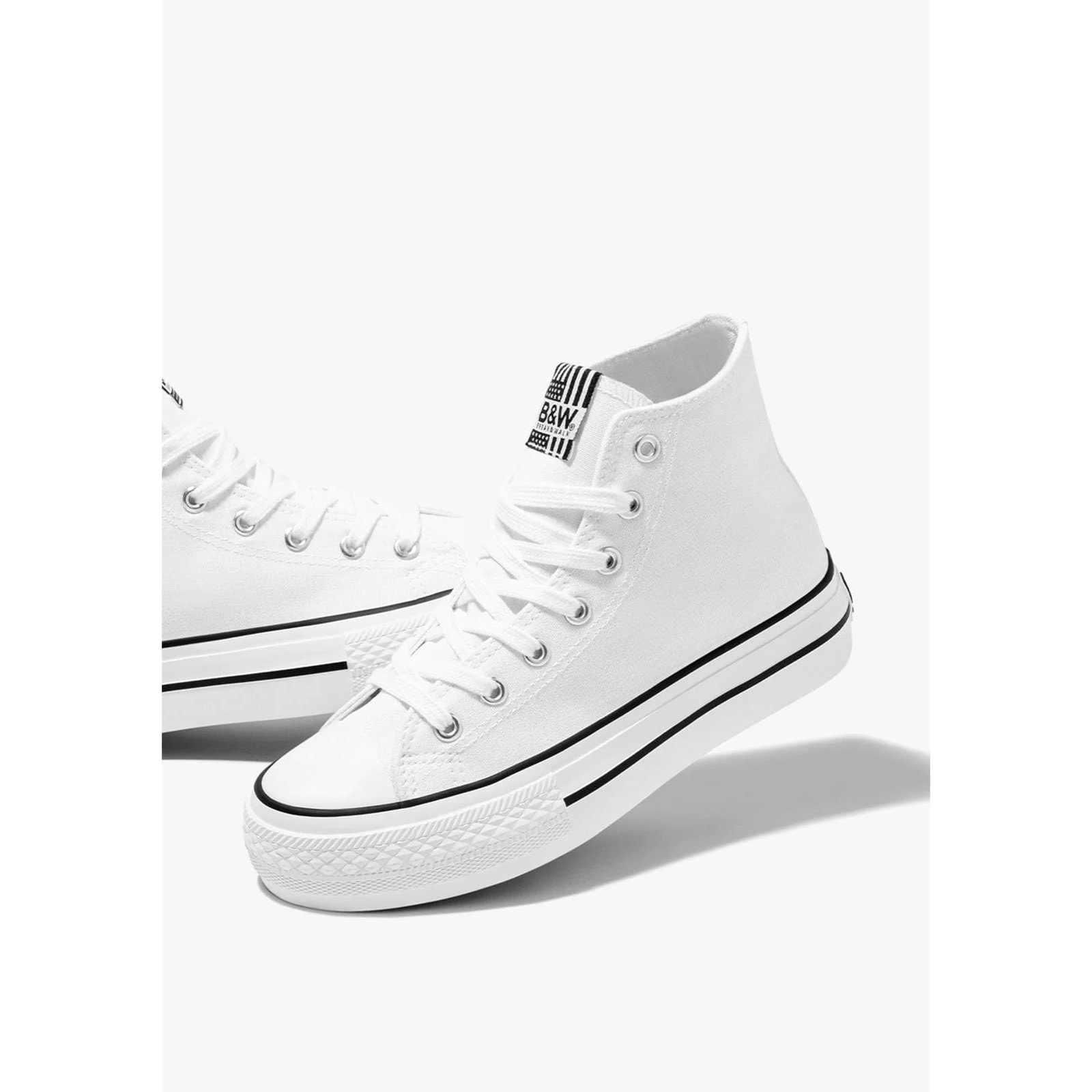 Sneakers alte B&W Solar bianche