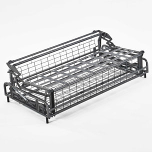 Canapé d'angle convertible express 5 places en velours côtelé - PALOMA