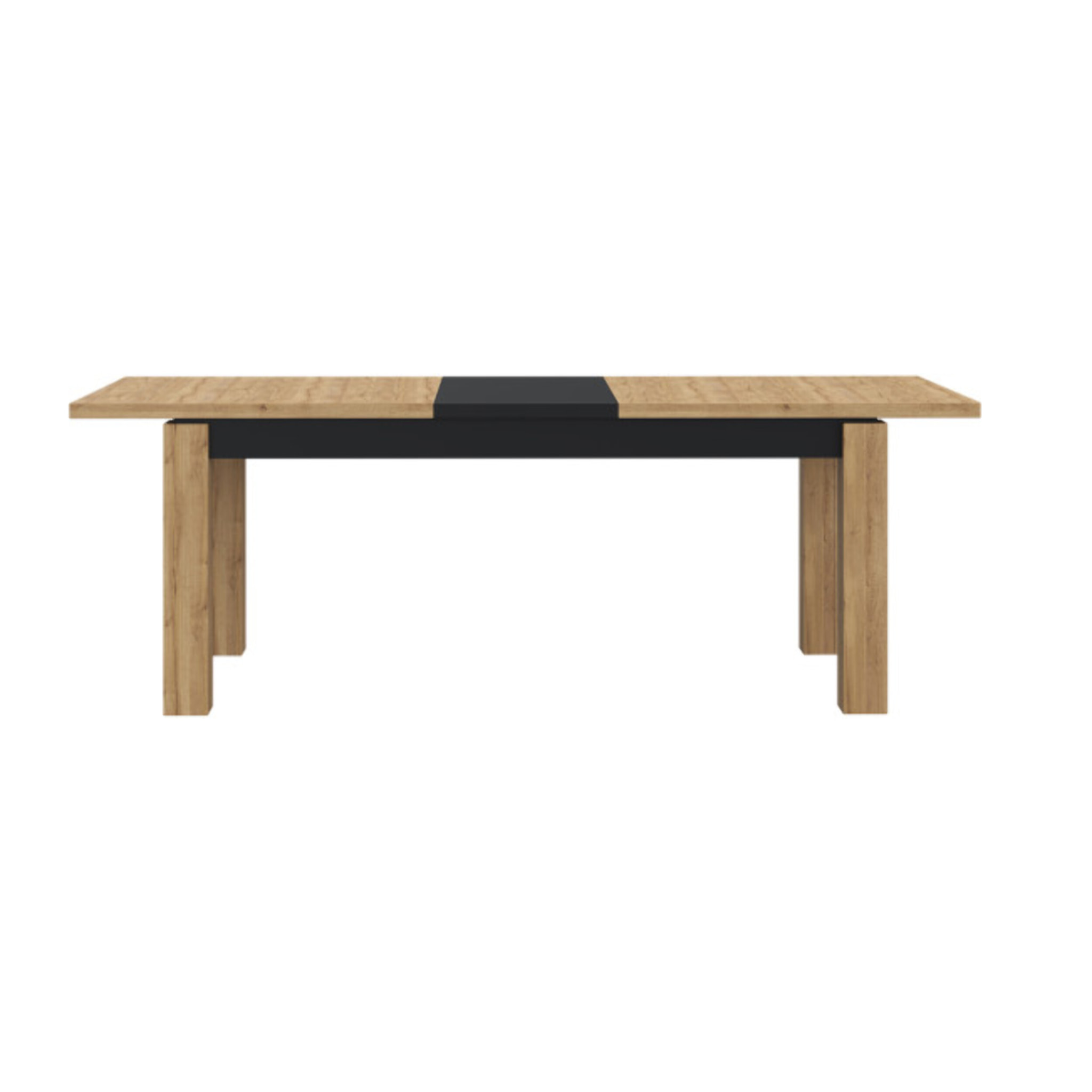 Table extensible 180/226cm en bois effet chêne & noir - FACTORY