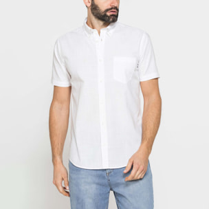 CAMICIA IN COTONE FIAMMATO EFFETTO LINO