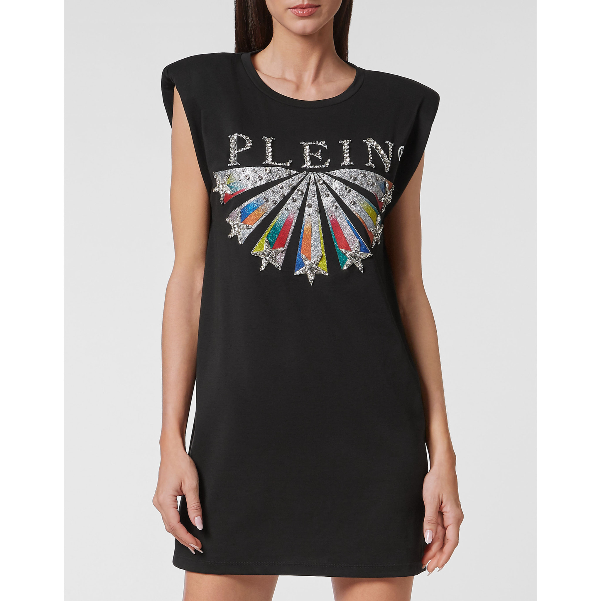 PHILIPP PLEIN T-Shirt Dress Short STARS