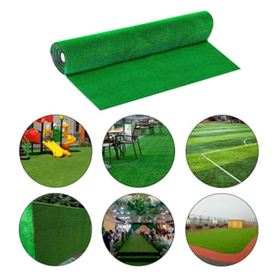 Prato Sintetico Manto Erboso Erba Finta Da 7 Mm Ideale Per Giardino Tappeto Erboso Sintetico Anti UV Atossico Drenante Per Piscina 1 x 20mt 20mq