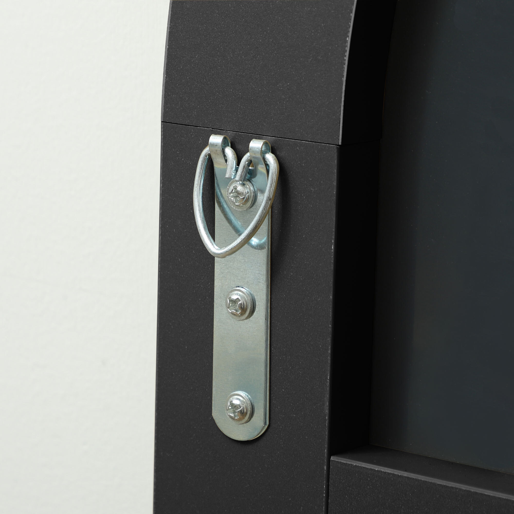 Espejo de Pie Cuerpo Entero Arqueado, 150x50 cm, Espejo de Cuerpo Entero, Independiente, Apoyado y de Pared, Sin Marco, para Dormitorio, Salón, Negro