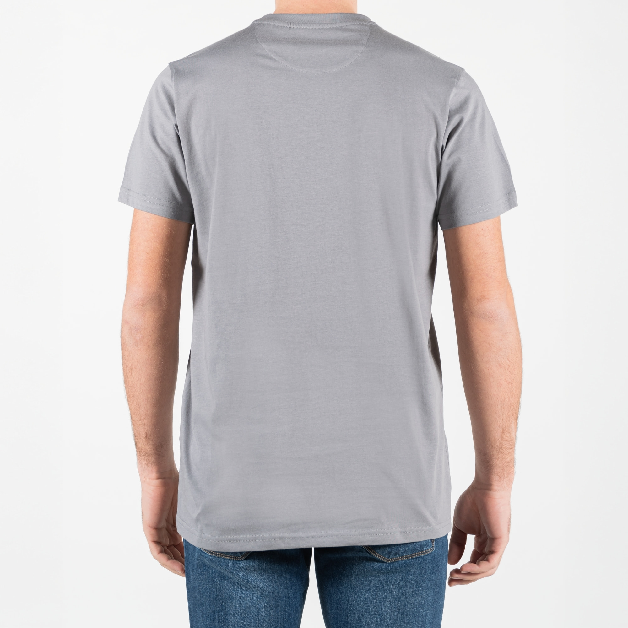 T-shirt in jersey con logo ricamato ton sul ton al lato cuore